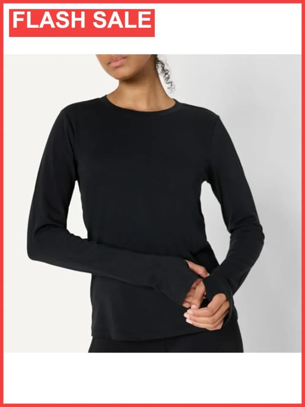 Women's Cotton Modal Active T-Shirt Crewneck Long Sleeve Regular Fit Yoga Top